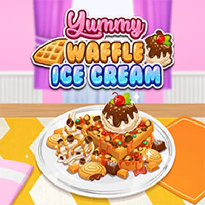 おいしいワッフルアイスクリーム